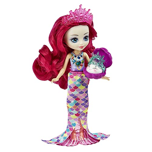 Royal Enchantimals Ocean Kingdom Milagra Mermaid en la joyería Muñeca con set de juego, mascota y accesorios de juguete (Mattel HCF71)