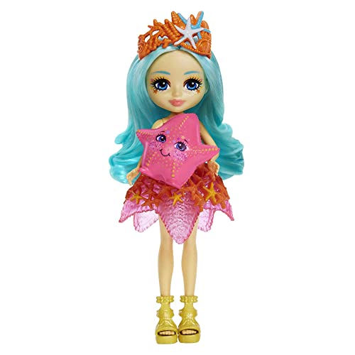 Royal Enchantimals Ocean Kingdom Muñeca Starla Starfish con mascota estrella de mar de juguete (Mattel HCF69)