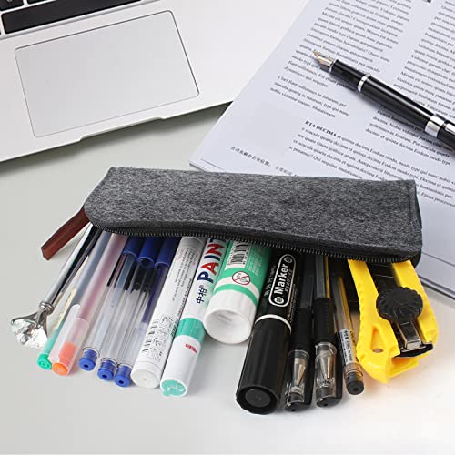 Ruicaifu 4pcs Estuches Escolares,Bolsa de Lápiz con Cremallera Pencil Cases Multifuncional de 4 Colores, para Hombre Mujer Estudiante en Escuela Oficina