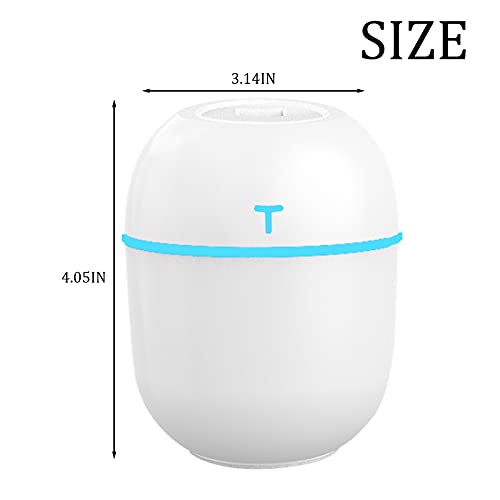 S SMAUTOP Mini humidificadores portátiles, humidificador ultrasónico de Aire de Niebla fría 220ML Aroma Essential Air Vaporizador Difusor USB Fogger Mist Maker