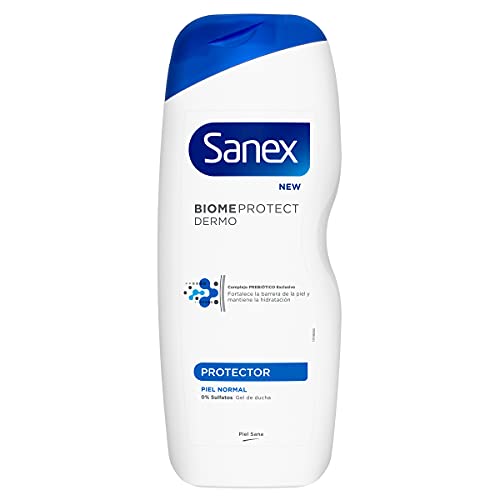 Sanex Biomeprotect Dermo Protector, Gel De Ducha O Baño, Piel Normal, Con Prebiótico, Combate Las Bacterias, Pack 4 X 600ml, 2400 Mililitro