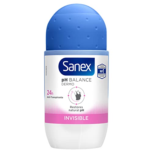 Sanex Invisible, Desodorante Hombre O Mujer, Desodorante Roll-on, Pack Es X 50 Mililitros, 6 Unidad