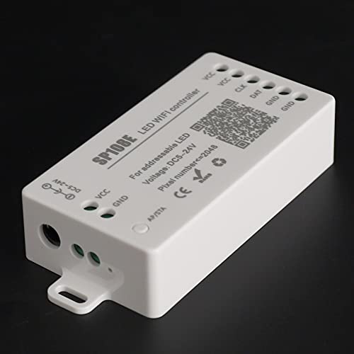 SAUNPRRO SP108E Controlador MáGico de LED Wifi WS2812B WS2813 Etc MóDulo de Tira de LED Luz AplicacióN Inteligente Control InaláMbrico IOS 10/Android 4.4 DC5-24V