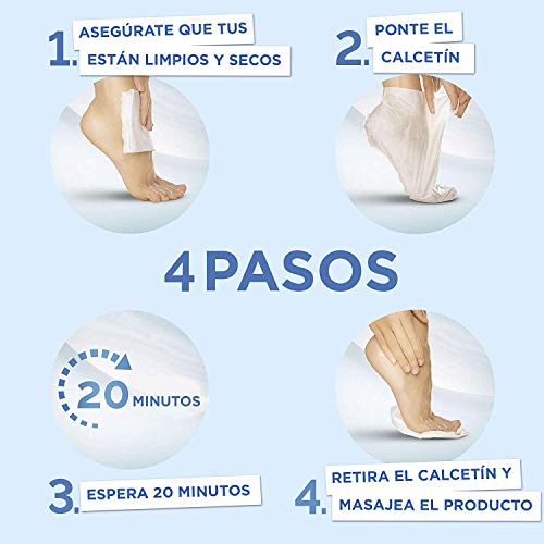 Scholl Mascarilla Nutritiva Para Pies, Hidratación Intensa en 20 Minutos – 2 Pares (4 Mascarillas)