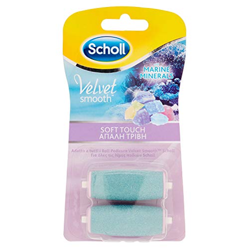 Scholl Velvet Soft Refill Soft Touch con minerales marinos, 2 piezas, paquete individual