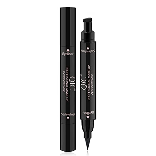 Seal Eyeliner Triángulo De Doble Cabeza Seal Lápiz Delineador De Ojos Impermeable De Secado Rápido Negro S