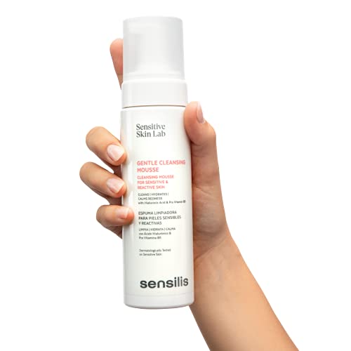 Sensilis - Gentle Cleansing Mousse, Espuma Limpiadora para Pieles Sensibles y Reactivas con Ácido Hialurónico y Vitamina B5-200 ml
