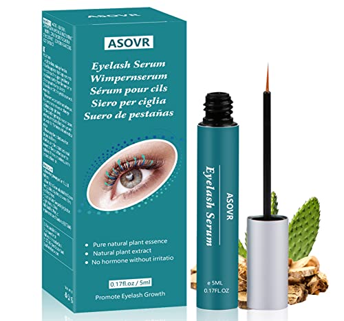 Serum Crece Pestañas de Rápido Crecimiento Mejorado, Sérum Eyelash Cejas Crecimiento Natural Puro, Alargador de Pestañas Hipoalergénico,0 Hormonas,Nutre Fortalece las Pestañas,Más Largas y Gruesas 5ml