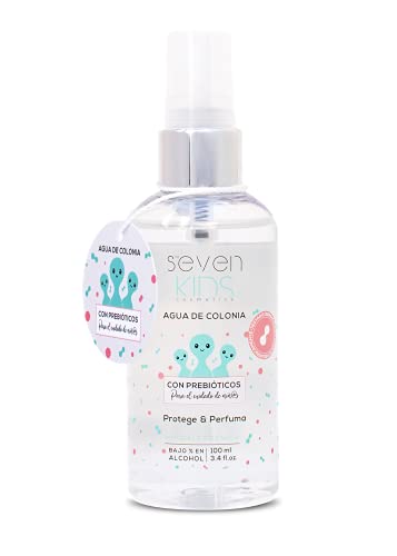 Seven Kids - Leche Corporal con Prebióticos y Vitamina B3 que protegen la piel de agresiones externas. 400 ml.… (Agua Colonia 100ml)