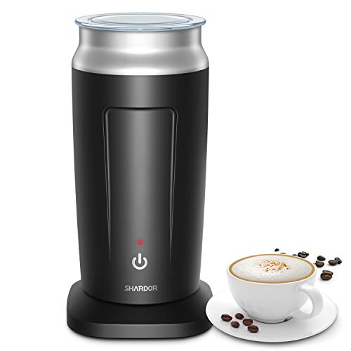 SHARDOR Espumador de Leche Eléctrico 500W, Batidora de Leche 3 en 1 Espuma Caliente/Fría y Calentar Leche para Café Latte Capuchino Nespresso Chocolate Apagamiento Automático