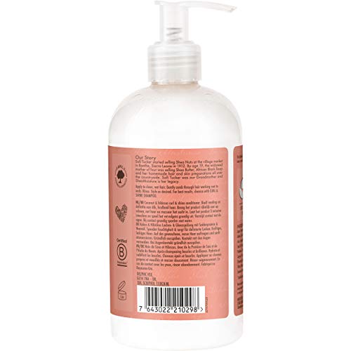 Shea Moisture - Acondicionador para rizos más brillantes con coco e hibiscus, 384 ml, 1 unidad