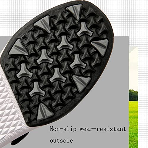 Shhyy Golf Spikeless Zapato de Golf Zapatos de Golf para Mujer,Zapatillas Deportivas De Golf Sin Púas Calzado Ligero para Mujer Caminar Al Aire Libre,Blanco,5UK