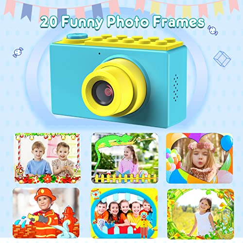 ShinePick Cámara Digital para Niños,Zoom Digital de 4X / 8MP / 2" TFT LCD de la Pantalla Cámara Fotos con Tarjeta de Memoria (Azul, 32GB Tarjeta incluida)