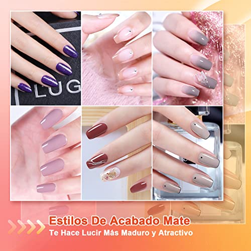 SHOWNAIL Esmalte Semipermanente, 36 Pcs 8ML Pintauñas Semipermanentes Remojo con Base, Top Coat Brillante y Mate, 33 Colores de Set Esmalte de Uñas Semipermanentes con Negro, Blanco, Azul, Pastel