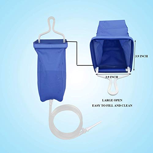 Silicona Viaje 2L Enema Enema Bolsa Reutilizable Kit Claro no tóxico para el café y Agua Limpieza de Colon, Reutilizable Inicio Enema Bag y Accesorios