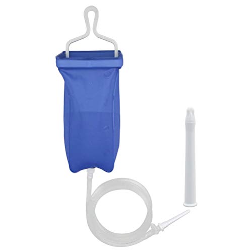 Silicona Viaje 2L Enema Enema Bolsa Reutilizable Kit Claro no tóxico para el café y Agua Limpieza de Colon, Reutilizable Inicio Enema Bag y Accesorios