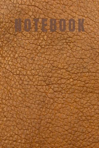 Simple rugged leather pattern 6x9 notebook with 130 lined pages