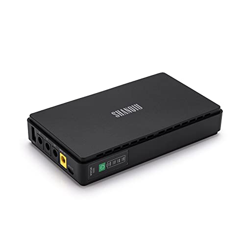 Sistema de Alimentación Ininterrumpida Mini UPS para WiFi, Router, Módem, Cámara de Vigilancia con 10000mAH Batería Entrada DC/USB Salida 5V USB 5V 9V 12V 2A DC