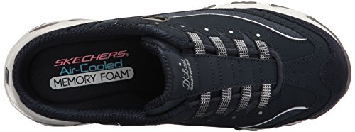 Skechers Zapatillas deportivas D'Lites sin cordones para mujer, azul (Azul marino/Blanco), 36.5 EU