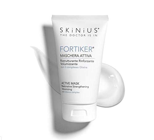 Skinius - Fortiker - Mascarilla activa, reestructurante, fortalecedora y voluminizadora para cabello sedoso y brillante, 150 ml