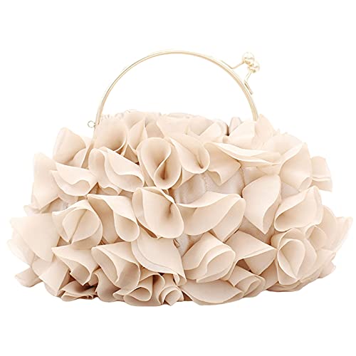 SM SunniMix Bolso con cierre de broche metálico para mujer con asa de flores de, bolsos de noche y embragues, bolsos formales de boda