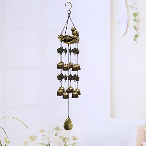 SM SunniMix Lovely Wind Chimes Hanging Car Charm Pendant Wind Bells Bird Nest para jardín Interior, Patio, Fiesta - B