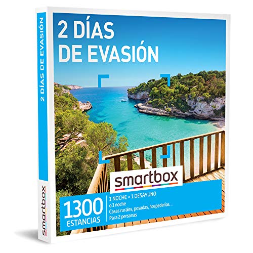 Smartbox - Caja Regalo 2 días de evasión - Idea de Regalo para Parejas - 1 Noche con Desayuno o 1 Noche para 2 Personas