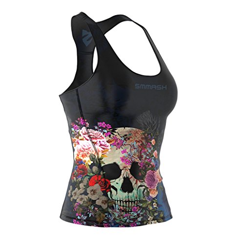 SMMASH Muerte Sport Top Tank para Mujer, Camiseta de Tirantes Deportivas, Camiseta sin Manga para Fitness, Yoga, Formación, Material Transpirable y Antibacteriano, (M)