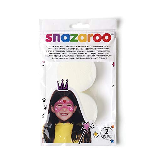 Snazaroo Kit de Pintura Facial, Maquillaje Fiesta “Arcoíris” + Esponja de Alta Densidad para Pintura Facial, Pack de 2