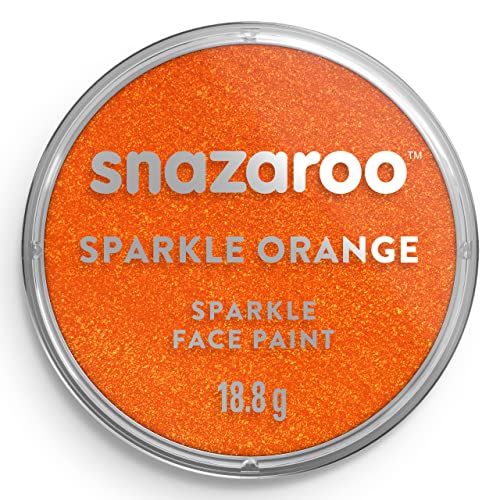 Snazaroo- Pintura facial y Corporal, 18 ml, Color naranja centelleante (Colart 1118531)