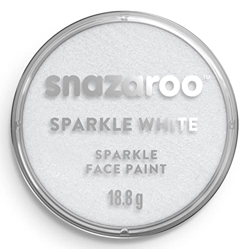 Snazaroo- Pintura Facial y Corporal, Color blanco centelleante, 18 ml (Paquete de 1) (Colart SFP180018)