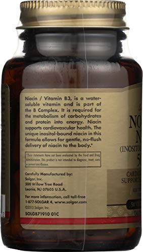 Solgar Niacina no ruborizante 500 mg Cápsulas vegetales