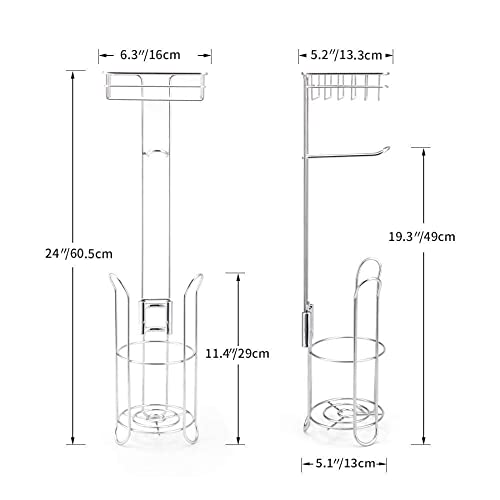 Soporte para Papel higiénico Soporte para Papel higiénico Comercial Dispensador de Papel higiénico de Acero Inoxidable Soporte para Papel higiénico para baño Porta teléfono Estante de almace