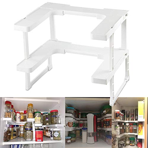 spice rack, estante apilable, organizador especias con capacidad para hasta 64 especias Tool genial como Spice Rack Organizer para medicamentos, esmaltes de uñas, lápiz labial, maquillaje