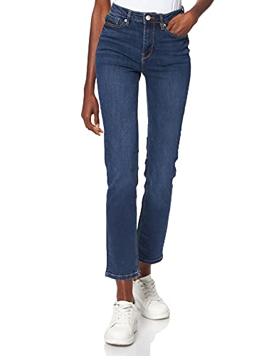 Springfield Straigh Fit Denim Pantalones, Azul Medio, 40 para Mujer