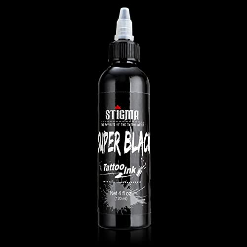 STIGMA Tinta de Tatuaje Super Black 4oz Pigmento para Tatuar Negra Tinta de Tatuaje Tattoo Ink Tattoo & Body Art TI953-4OZ-S