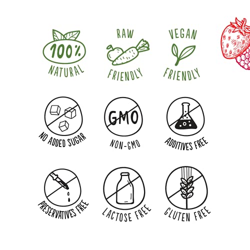 Super Garden grosella espinosa liofilizada en polvo - Producto 100% puro y natural - Apto para veganos - Sin azúcares, aditivos artificiales ni conservantes añadidos - Sin gluten - No OMG