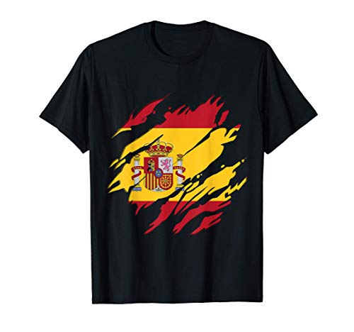 Super Spanish Heritage | Spain Roots Flag Scratch Identity Camiseta