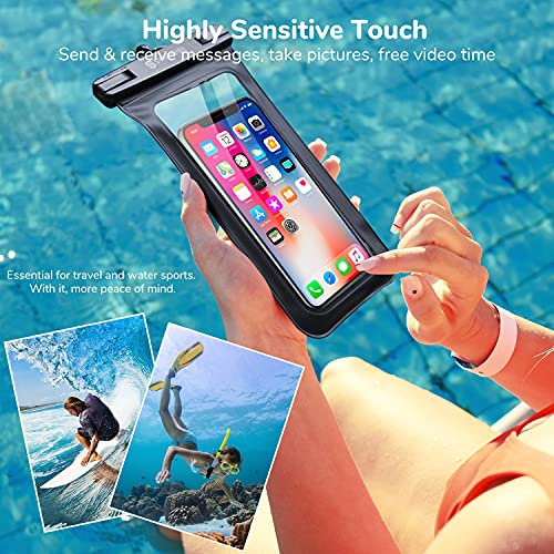 Syncwire Funda Impermeable Universal, 2 Unidades Bolsa para móvil estanca a Prueba de Agua IPX8 para iPhone 13/13 Pro Max/12/12 Pro Max/11/XR/XS Max/8P, Xiaomi Note 9, Galaxy S21+/S21, Huawei P40