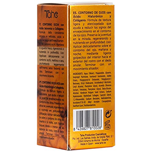 Tahe Intense Contorno de Ojos Muy Ligero Efecto Rejuvenecedor y Nutritivo en Envase Monogotas, 30 ml