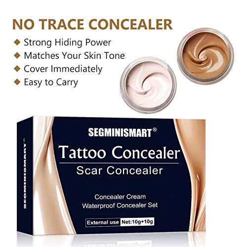 Tatuaje Corrector,Concealer,Cicatriz Corrector,Cicatriz Profesional Tatuaje Corrector Corrector de Piel Impermeable Crema de Camuflaje Cosmética Conjunto Crema