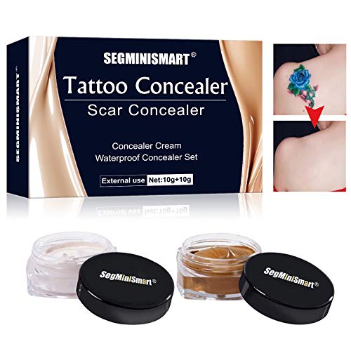 Tatuaje Corrector,Concealer,Cicatriz Corrector,Cicatriz Profesional Tatuaje Corrector Corrector de Piel Impermeable Crema de Camuflaje Cosmética Conjunto Crema