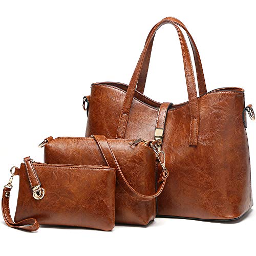 TcIFE Bolsos de Mujer Bolso Hombro Bolso Bandolera Bolso Señoras Tote 3pcs Set