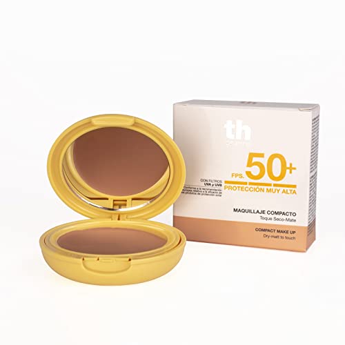 Thader Th Pharma Maquillaje Compacto con Protección Solar FPS 50+, 100 g (Arena)