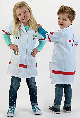 Theo Klein 4614 Bata de médico - Disfraz de buena calidad - Alrededor de 55 cm de largo - Juguete para niños desde 3 hasta aprox. 6 años