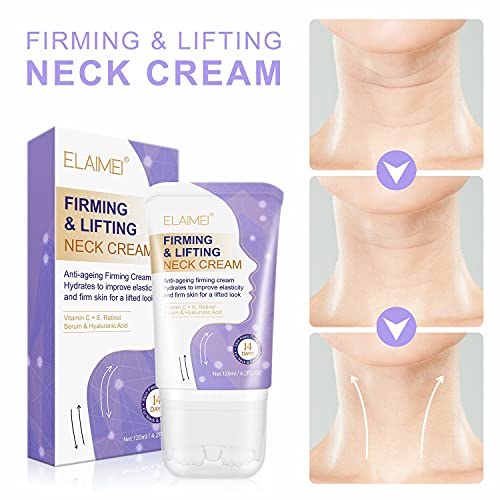 Thnkstaps Neck Firming Cream 120 ML Crema reafirmante para el cuello Ayuda contra la barbilla doble y arrugas del cuello antiarrugas para el cuello Crema Lifting para Cuello Antiedad