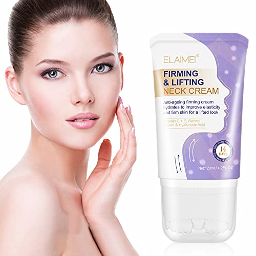 Thnkstaps Neck Firming Cream 120 ML Crema reafirmante para el cuello Ayuda contra la barbilla doble y arrugas del cuello antiarrugas para el cuello Crema Lifting para Cuello Antiedad