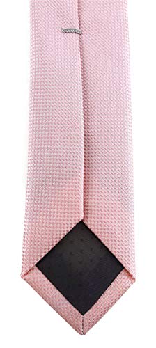 TigerTie - Corbata de diseño estrecho con puntos finos. Corbata de 4,5 cm de ancho., Rosa., Talla única