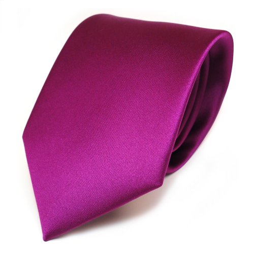 TigerTie - diseñador lazos de satén violeta magenta monocromo poliéster - Tie