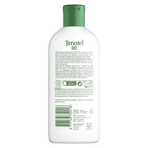 Timotei Bio Champú y Acondicionador 2 En 1 Purificante para Cabello Graso - 250 ml